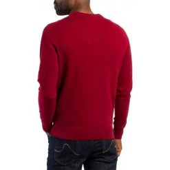 Pull Col Rond Mise Au Green En Coton Avec Manches Longues Rouge -Passons à la mode masculine ! 122676 158375vt pull col rond mise au green en coton avec manches longues rouge 02 600x600