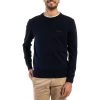 Pull Col Rond Mise Au Green En Coton Avec Manches Longues Bleu Marine -Passons à la mode masculine ! 122679 158372vt pull col rond mise au green en coton avec manches longues bleu marine 01 600x600