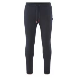 Pantalon Jogging Serge Blanco En Coton Marine Uni Avec Détails Liserés Tricolores