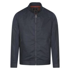 Blouson Dela Lui Marine Avec Manches Longues Et Col Sans Capuche