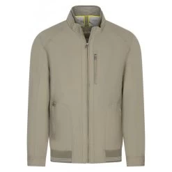 Blouson Zippé Hafnium Vert Kaki Avec Manches Longues Et Col Montant