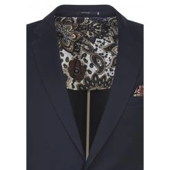 Blazer Avec Manches Longues Et Col Cubain Hafnium Marine -Passons à la mode masculine ! 130511vtpe22 03 600x600