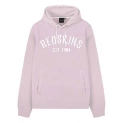 Sweat à Capuche Redskins En Coton Stretch Rose Pâle Floqué