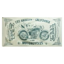 Foulard Von Dutch En Coton Bleu Marine à Motifs Et écritures All-over