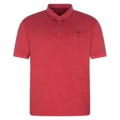 Polo Avec Manches Courtes Et Col Boutonné Monte Carlo Coton Rouge Chiné