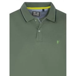 Polo Avec Manches Courtes Et Col Boutonné Sea Barrier Coton Kaki -Passons à la mode masculine ! 132512vtpe23 03 600x600