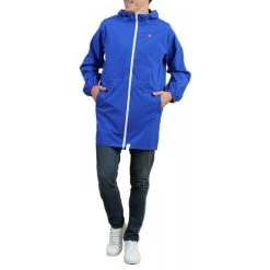 Imperméable Flotte Amelot Bleu Avec Manches Longues Et Col à Capuche