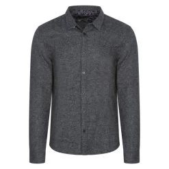 Chemise Col Français Teddy Smith En Coton Gris Chiné