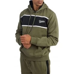 Sweat à Capuche Redskins Avec Manches Longues Et Col Croisé Vert Kaki Bicolore -Passons à la mode masculine ! 139238vtah22 02 600x600