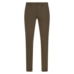 Pantalon Lcdn En Coton Camel Effet Nid D'abeille