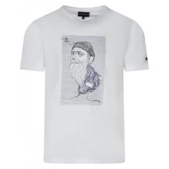 Armor-Lux T-shirt Col Rond Armor Lux En Coton Manches Courtes Blanc