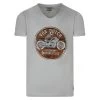 T-shirt Col V Von Dutch En Coton Avec Manches Courtes Blanc -Passons à la mode masculine ! 147423vtpe23 01 600x600