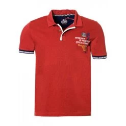 Polo Avec Manches Courtes Et Col Polo Delahaye Coton Rouge