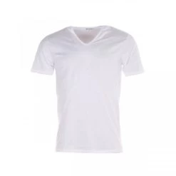 Tee-shirt Luxor Eminence Col V Blanc, En Pur Coton D'Egypte Hypoallergénique