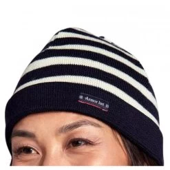 Armor-Lux Bonnet Armor Lux En Laine Bleu Marine Fabriqué En France -Passons à la mode masculine ! 473 105724vt bonnet marin lannion armor lux raye 02 600x600