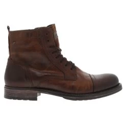 Boots Hautes Jack & Jones JFW Russel Marron Foncé à Effet Usé