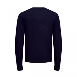 JACK&JONES Premium Pull Jack & Jones Premium Mark En Laine Mérinos Bleu Marine -Passons à la mode masculine ! 84694 jack and jones premium h19 pull 12158190 jprmark merino knit crew neck maritime blue pull jack et jones premium mark en laine merinos bleu marine 3 600x600