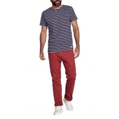 Armor-Lux Tee-shirt Marinière Armor Lux Hoëdic En Coton Bleu Marine Rayé Blanc -Passons à la mode masculine ! 86545 105661vt tee shirt mariniere armor lux hoedic en coton bleu marine raye blanc 04 600x600