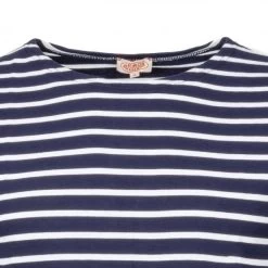 Armor-Lux Tee-shirt Marinière Armor Lux Hoëdic En Coton Bleu Marine Rayé Blanc -Passons à la mode masculine ! 86545 armor lux e20 tee shirt 73842 eii hoedlc heritage navire blanc tee shirt mariniere armor lux hoedic en coton bleu marine raye blanc 2 600x600