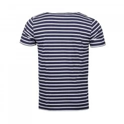 Armor-Lux Tee-shirt Marinière Armor Lux Hoëdic En Coton Bleu Marine Rayé Blanc -Passons à la mode masculine ! 86545 armor lux e20 tee shirt 73842 eii hoedlc heritage navire blanc tee shirt mariniere armor lux hoedic en coton bleu marine raye blanc 3 600x600