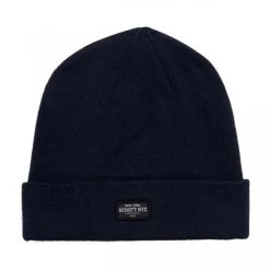 Bonnet à Revers Schott NYC Bleu Marine