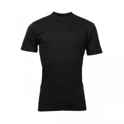 Tee-shirt Col Rond Hom En Coton Noir