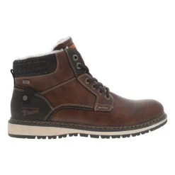 Tom Tailor Boots Cognac à Fourrure Interne Et Talon Plat