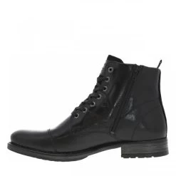 Bottines Redskins En Cuir Noires à Talon Décroché Bas Et à Lacets Plats -Passons à la mode masculine ! 90762 6561ch bottines redskins en cuir noires a talon decroche bas et a lacets plats 03 600x600