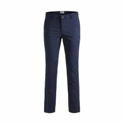 JACK&JONES Premium Pantalon Coupe Droite Jack & Jones Premium En Coton Stretch Bleu Marine