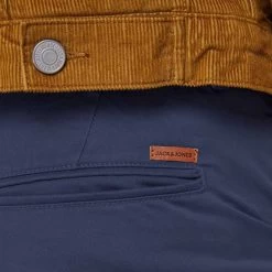 JACK&JONES Premium Pantalon Coupe Droite Jack & Jones Premium En Coton Stretch Bleu Marine -Passons à la mode masculine ! 92595 jack and jones premium e21 pantalon 12150148 bleu marine pantalon coupe droite jack et jones premium en coton stretch bleu marine 3 600x600