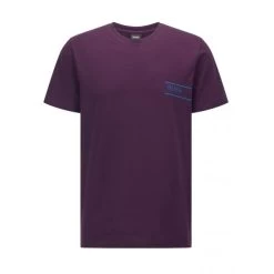 Tee-shirt Col Rond Boss En Coton Bordeaux Floqué