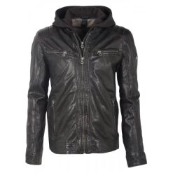 Blouson Gipsy En Cuir D'agneau Noir