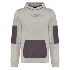 Sweat à Capuche Deeluxe En Coton Gris Chiné