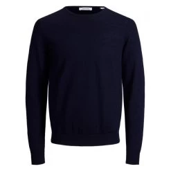 JACK&JONES Premium Pull Col Rond Jack & Jones Premium Mark En Laine Merinos Bleu Marine