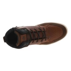 Boots Style Baskets Bullboxer En Cuir Cognac -Passons à la mode masculine ! 93838 bullboxer h21 boots 887k51076a cobr cognac boots en cuir et textile cognac avec talon plat style baskets 5 600x600