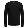 Pull Col Rond Jack & Jones En Coton Noir -Passons à la mode masculine ! 94455 jack and jones h21 pull 12192698 black noir pull jack et jones noir 1 600x600