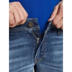 Jean Skinny Jack & Jones En Coton Stretch Mélangé Bleu Effet Délavé -Passons à la mode masculine ! 94498 jack and jones h21 jean 12194562 blue denim bleu jean jack et jones bleu 3 600x600