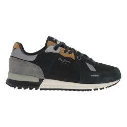 Baskets Pepe Jeans Tinker Pro Treck En Cuir Noir