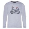 Sweat Col Rond Matching En Coton Biologique Gris Chiné Floqué -Passons à la mode masculine ! 96078 117003vt sweat col rond matching en coton biologique gris chine floque 01 600x600