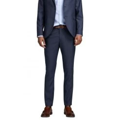 JACK&JONES Premium Pantalon De Costume Jack & Jones Premium Solaris En Coton Stretch Mélangé Bleu Marine -Passons à la mode masculine ! 96198 75531vt pantalon de costume jack et jones premium solaris en coton stretch melange bleu marine 02 2 600x600
