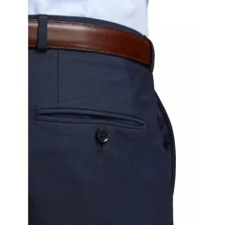 JACK&JONES Premium Pantalon De Costume Jack & Jones Premium Solaris En Coton Stretch Mélangé Bleu Marine -Passons à la mode masculine ! 96198 75531vt pantalon de costume jack et jones premium solaris en coton stretch melange bleu marine 03 600x600