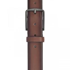 Ceinture Vanzetti En Cuir Marron à Boucle à Ardillon Argentée -Passons à la mode masculine ! 96205 76489vt ceinture vanzetti en cuir marron a boucle a ardillon argentee 02 600x600