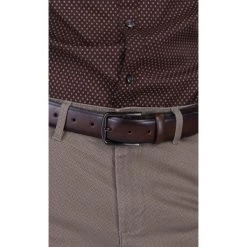 Ceinture Vanzetti En Cuir Marron Foncé à Boucle à Ardillon Argentée -Passons à la mode masculine ! 96206 76490vt ceinture vanzetti en cuir marron fonce a boucle a ardillon argentee 03 2 600x600