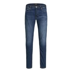 Jean Slim Jack & Jones En Coton Stretch Mélangé Bleu Denim