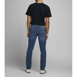 Jean Slim Jack & Jones En Coton Stretch Mélangé Bleu Denim -Passons à la mode masculine ! 96239 92571vt jean slim jack et jones en coton stretch melange bleu denim 05 600x600