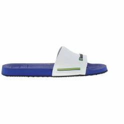 Claquettes Havaianas Bleues Et Blanches Slide Brasil