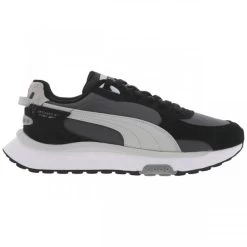 Baskets Basses Puma WILD RIDER ROLLIN En Toile Noire Et Grise