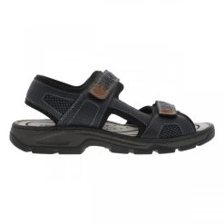 Rieker Sandales Ouvertes Et Rembourrées Aspect Cuir à Bandes Auto-agrippantes