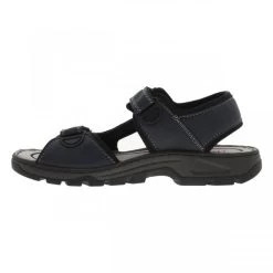 Rieker Sandales Ouvertes Et Rembourrées Aspect Cuir à Bandes Auto-agrippantes -Passons à la mode masculine ! 98068 12474ch sandales ouvertes et rembourrees aspect cuir a bandes auto agrippantes 03 600x600