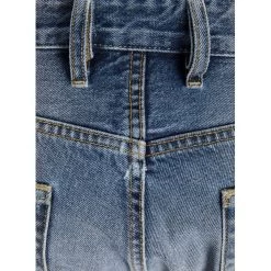 Jean Coupe Droite Jack & Jones Frank En Coton Stretch Bleu Délavé Et Déchiré -Passons à la mode masculine ! 98492 129283vt jean coupe droite jack et jones frank en coton stretch bleu delave et dechire 04 600x600